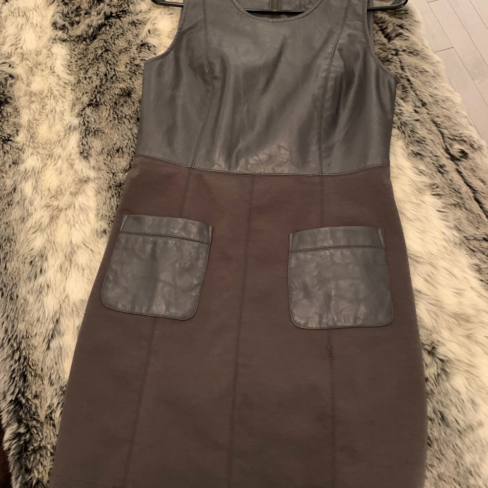 Faux leather dress